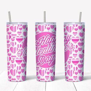 Custom 20oz pink Valentines Day tumbler!